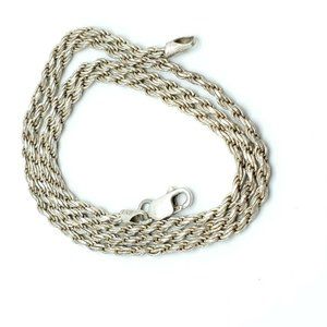 925 sterling silver Style Twisted Rope Link Neckl.